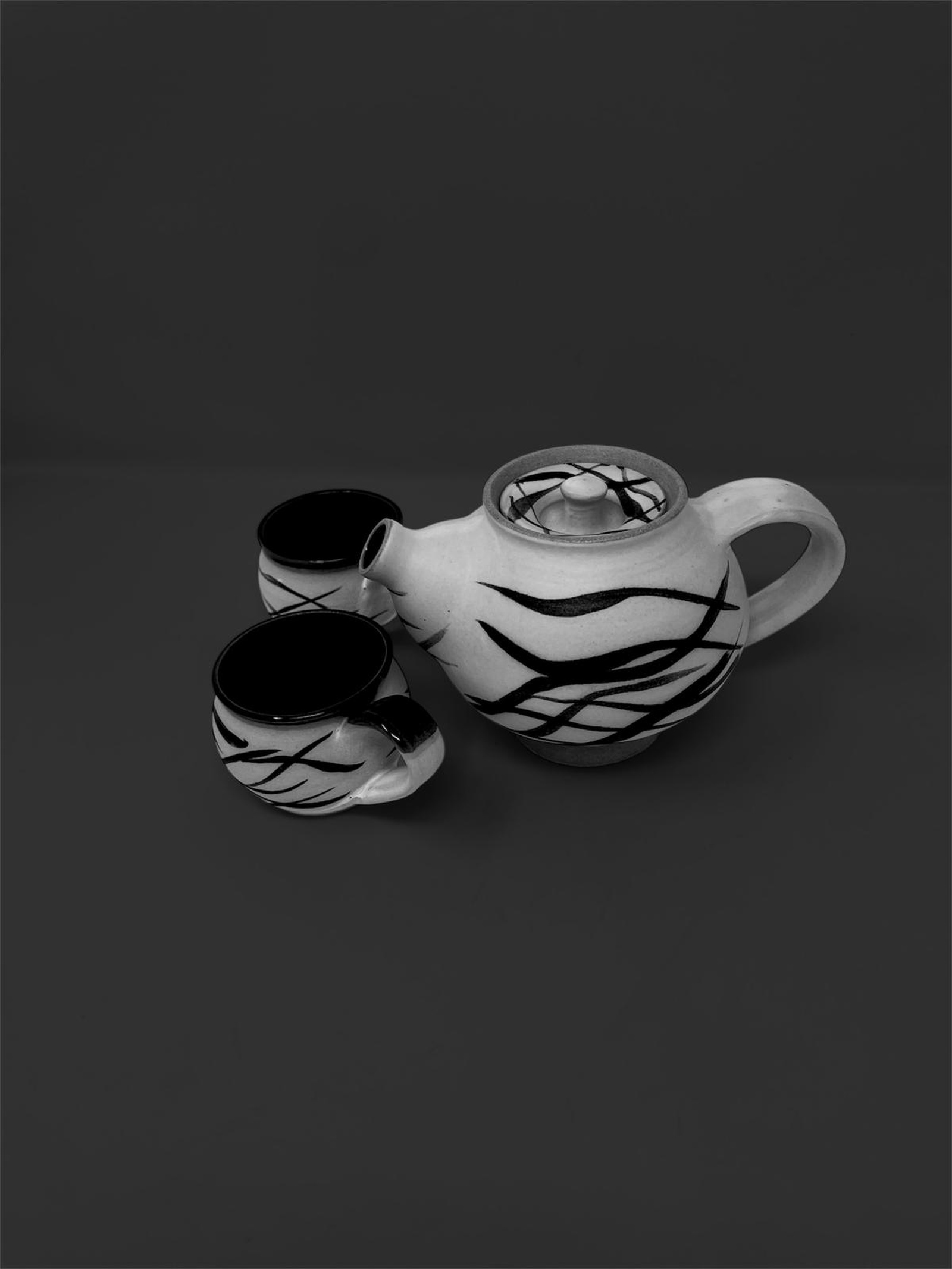 Black and White Tea Set